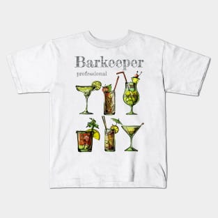 Barkeeper Professional Design Kids T-Shirt